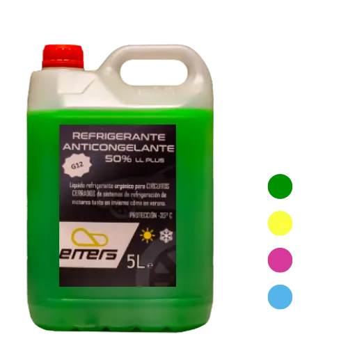 ANTICONGELANTE Y REFRIGERANTE EMERS ORGANICO LL PLUS G12 30% 5 LITROS