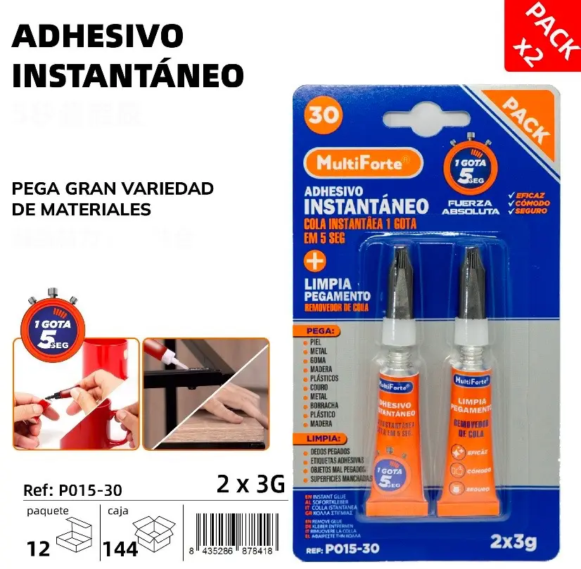 ADHESIV0 INSTATANEO 2 X 3 GRAMOS
