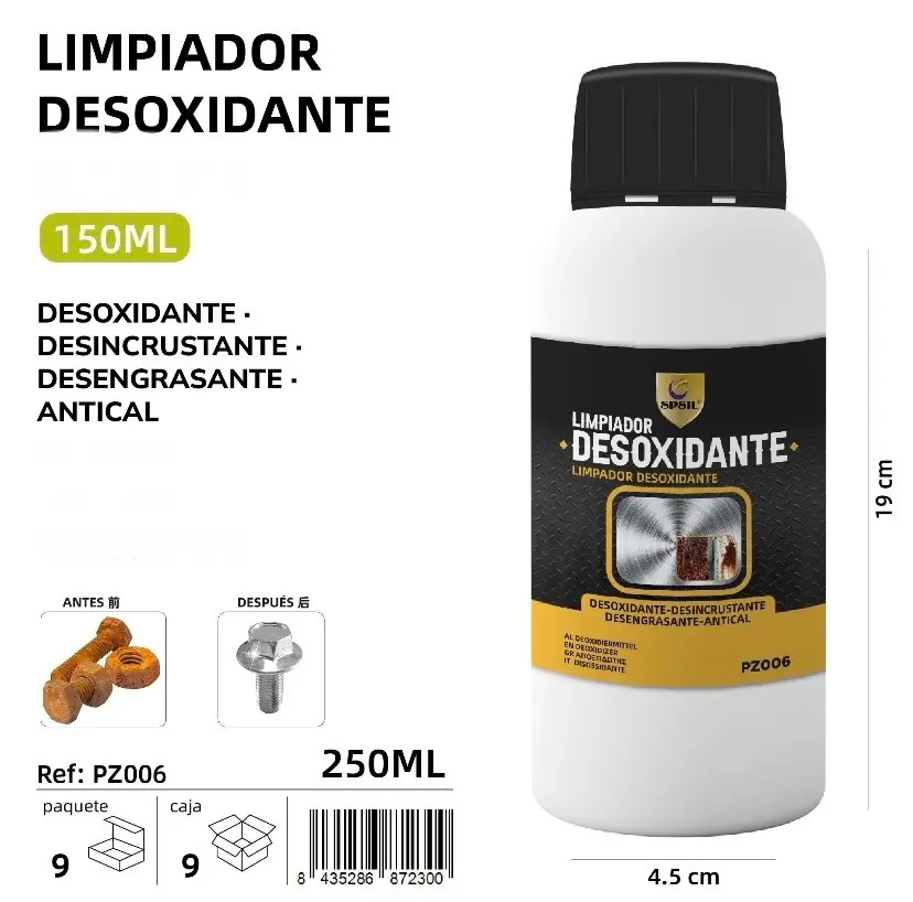 LIMPIADOR DESOXIDANTE 250 ML.