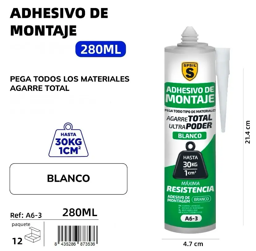 ADHESIVO DE MONTAJE 280 ML.