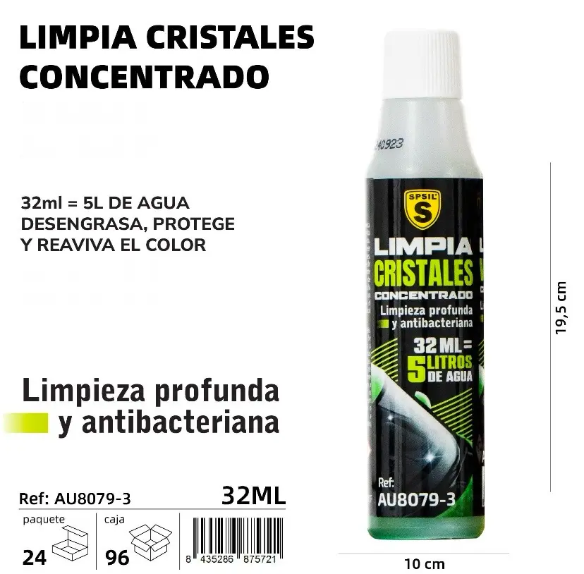 LIMPIA CRISTALES CONCENTRADO 32 ML.