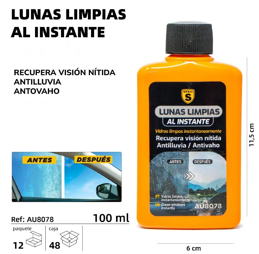 LUNAS LIMPIAS AL INSTANTE 100 ML.