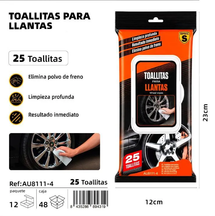 TOALLITAS LIMPIA LLANTAS SPSIL