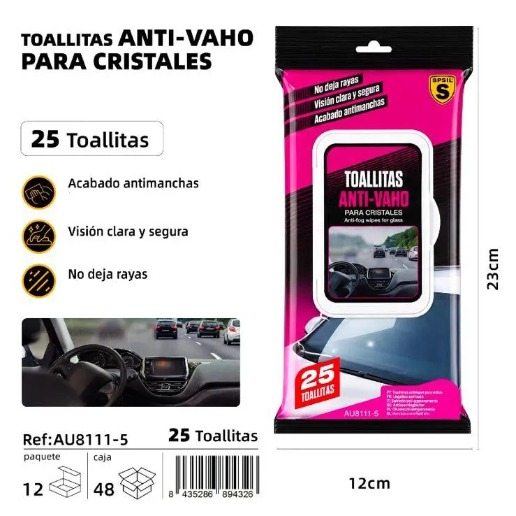 TOALLITAS LIMPIA CRISTALES SPSIL