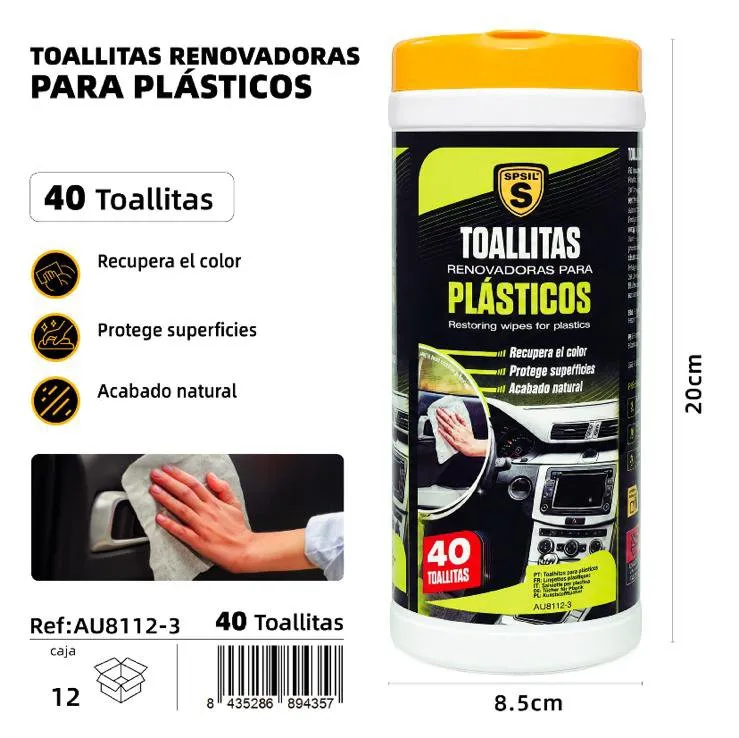 TOALLITAS BOTE RENOVADORAS PARA PLÁSTICOS SPSILDOR