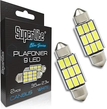 BOMBILLA PLAFONIER 9 LED 36 MM (2 UND)