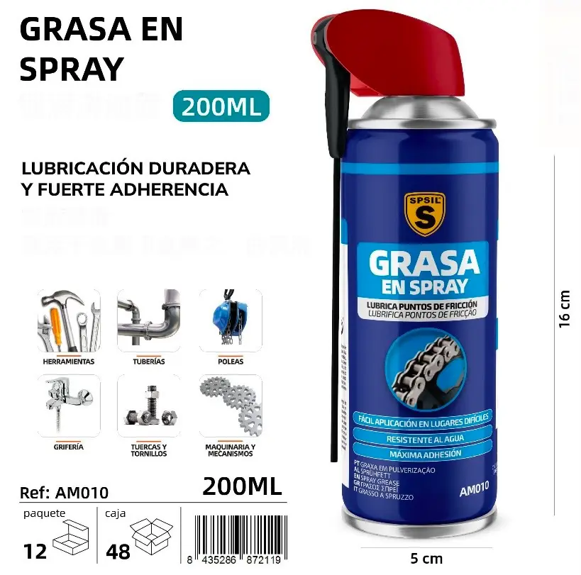 GRASA EN SPRAY 200 ML.