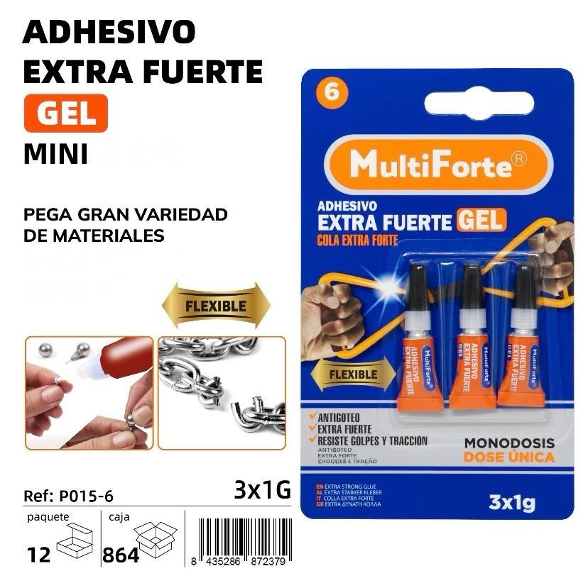 ADHESIVO EXTRA FUERTE GEL MINI 3X1G