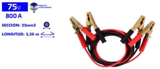CABLES ARRANQUE / 800A / 25 MM2 / 3,50 MT.