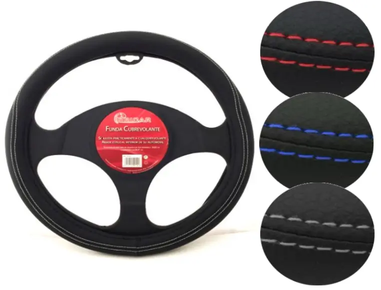FUNDA VOLANTE NEGRA HILO COLOR 37 A 39 CM.