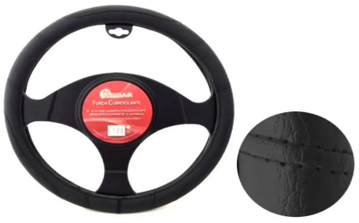 FUNDA VOLANTE FURGON NEGRO 40 A 42 CM.