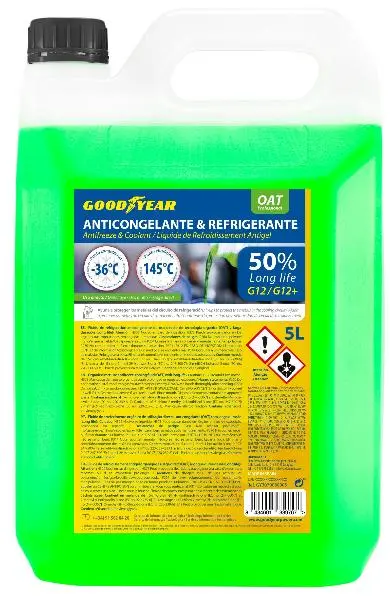 ANTICONGELANTE Y REFRIGERANTE GOOD YEAR VERDE 5L ( 50% )