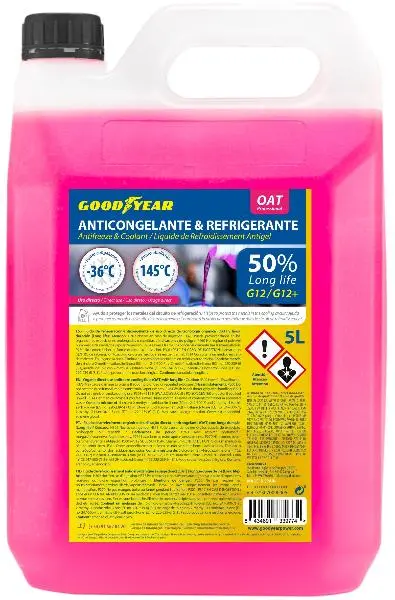 ANTICONGELANTE Y REFRIGERANTE GOOD YEAR ROSA 5L ( 50% )