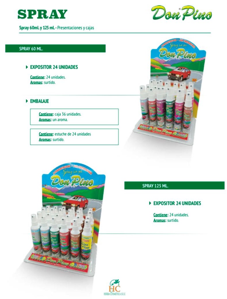 EXPOSITOR AMBIENTADOR SPRAY DON PINO