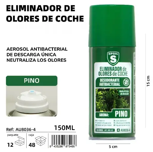 ELIMINADOR DE OLORES DE COCHE 150 ML.