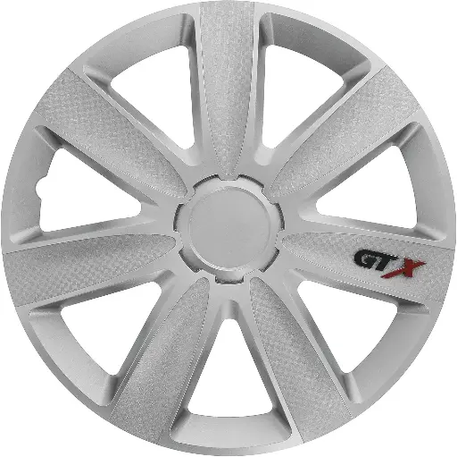 JUEGO TAPACUBOS ABS GTX CARBON PLATA