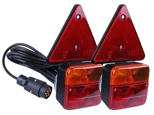 JUEGO DE LUCES TRASERAS CON CATADIÓPTRICO TRIANGULAR