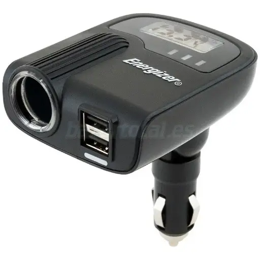 CARGADOR ENERGIZER® USB DOBLE 12V MECHERO COCHE