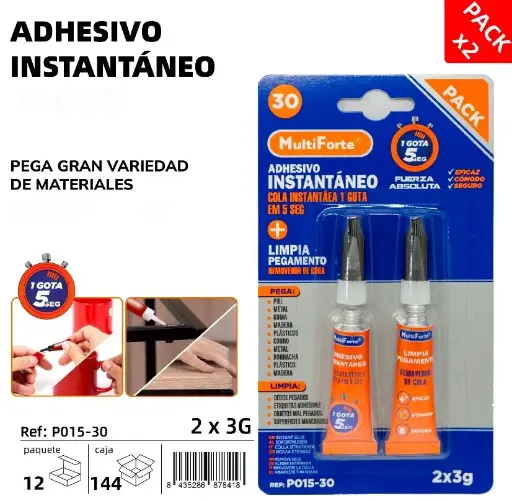 ADHESIV0 INSTATANEO 2 X 3 GRAMOS