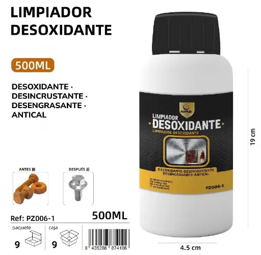 LIMPIADOR DESOXIDANTE 500 ML.