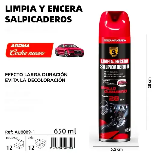 LIMPIA Y ENCERA SALPICADEROS COCHE NUEVO 650 ML