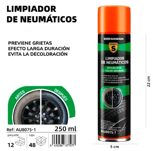 LIMPIADOR DE NEUMATICOS 250 ML.