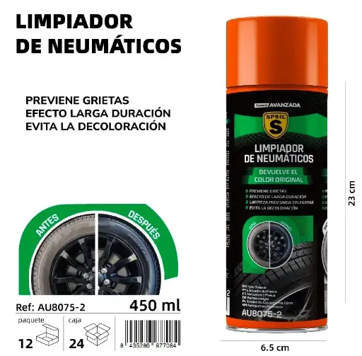 LIMPIADOR DE NEUMATICOS 450 ML.