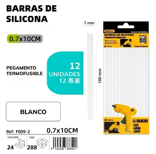 BARRAS DE SILICONA 7 MM