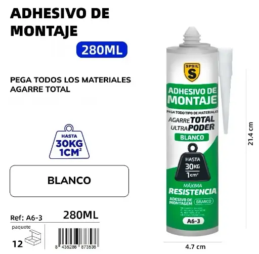 ADHESIVO DE MONTAJE 280 ML.