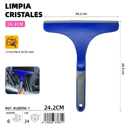 RASQUETA LIMPIA CRISTALES 24 CM.