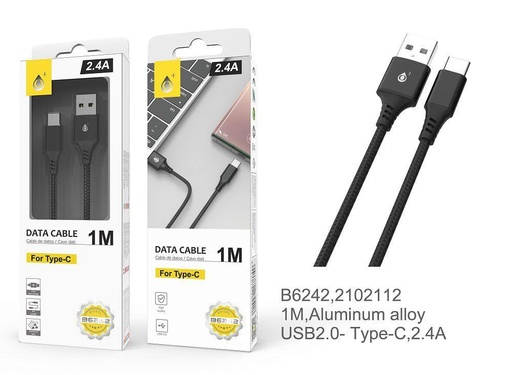 CABLE TIPO C / 2,4A / 1 M