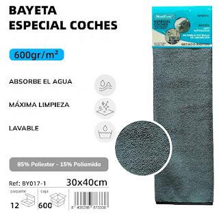 BAYETA ESPECIAL COCHE 600gr/m2 30X40 CM.
