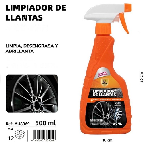 LIMPIADOR DE LLANTAS (EFECTO ROJO) 500 ML.