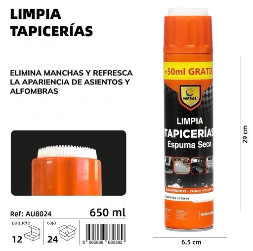 LIMPIA TAPICERIAS 650 ML.