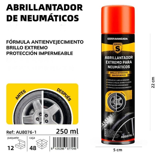 ABRILLANTADOR DE NEUMATICOS 250 ML.