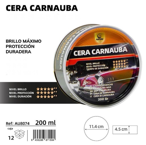 CERA CARNAUBA 200 ML.