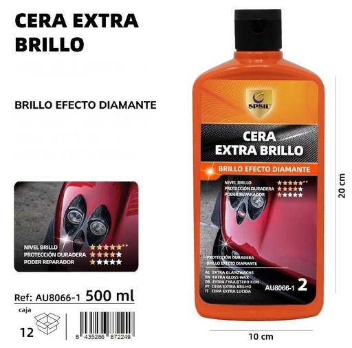 CERA EXTRA BRILLO 500 ML.