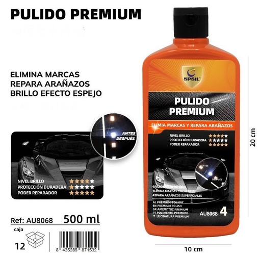 PULIDO PREMIUN REPARA ARAÑAZOS 500 ML.