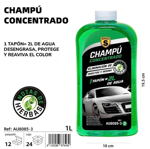 CHAMPÚ CONCENTRADO HIERBAS 1 LITRO