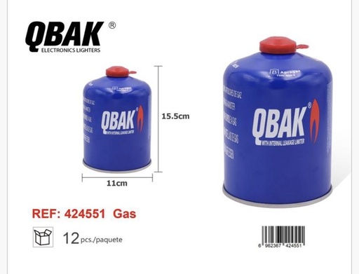 CARTUCHO GAS QBAK 12/PAQUETE
