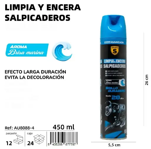 LIMPIA Y ENCERA SALPICADEROS BRISA 450 ML.