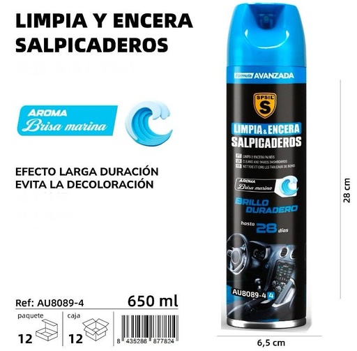 LIMPIA Y ENCERA SALPICADEROS BRISA 650 ML.