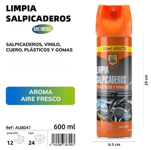 LIMPIA SALPICADEROS 600 ML. (COCHE NUEVO/AIRE FRESCO/LIMON/LAVANDA)