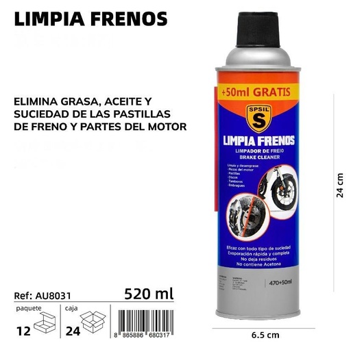 LIMPIA FRENOS 520 ML