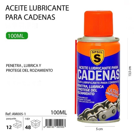 ACEITE LUBRICANTE PARA CADENAS 100 ML.