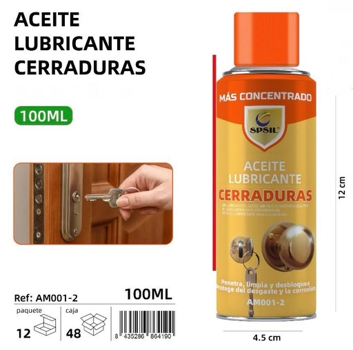 ACEITE LUBRICANTE CERRADURAS 100 ML.