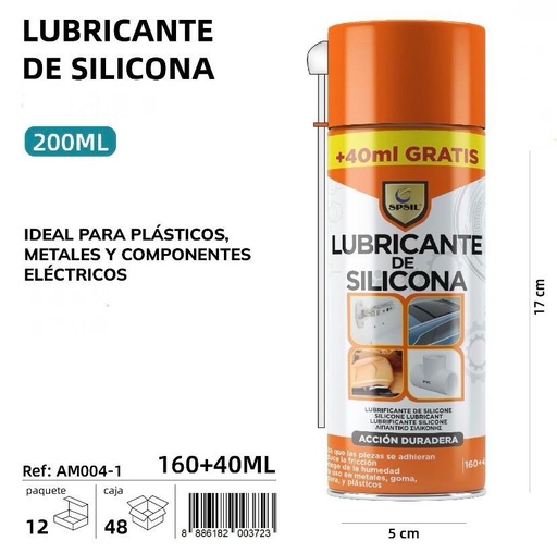 LUBRICANTE DE SILICONA 200 ML.