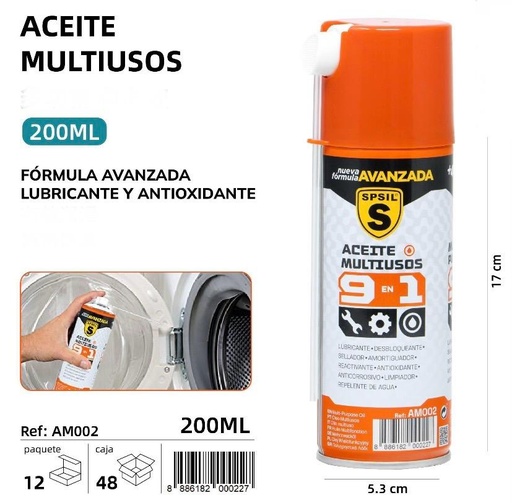 ACEITE MULTIUSOS 9 EN 1 200 ML.