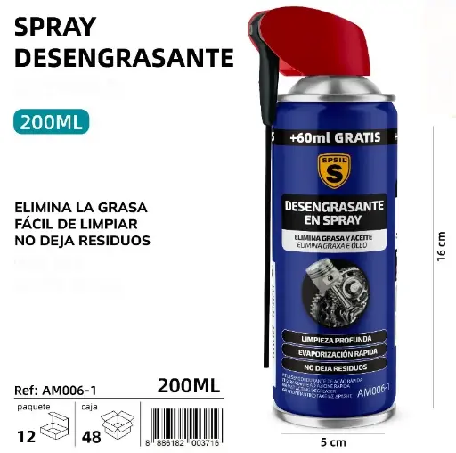 DESENGRASANTE SPRAY 200 ML.