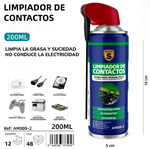 LIMPIADOR DE CONTACTOS 200 ML.